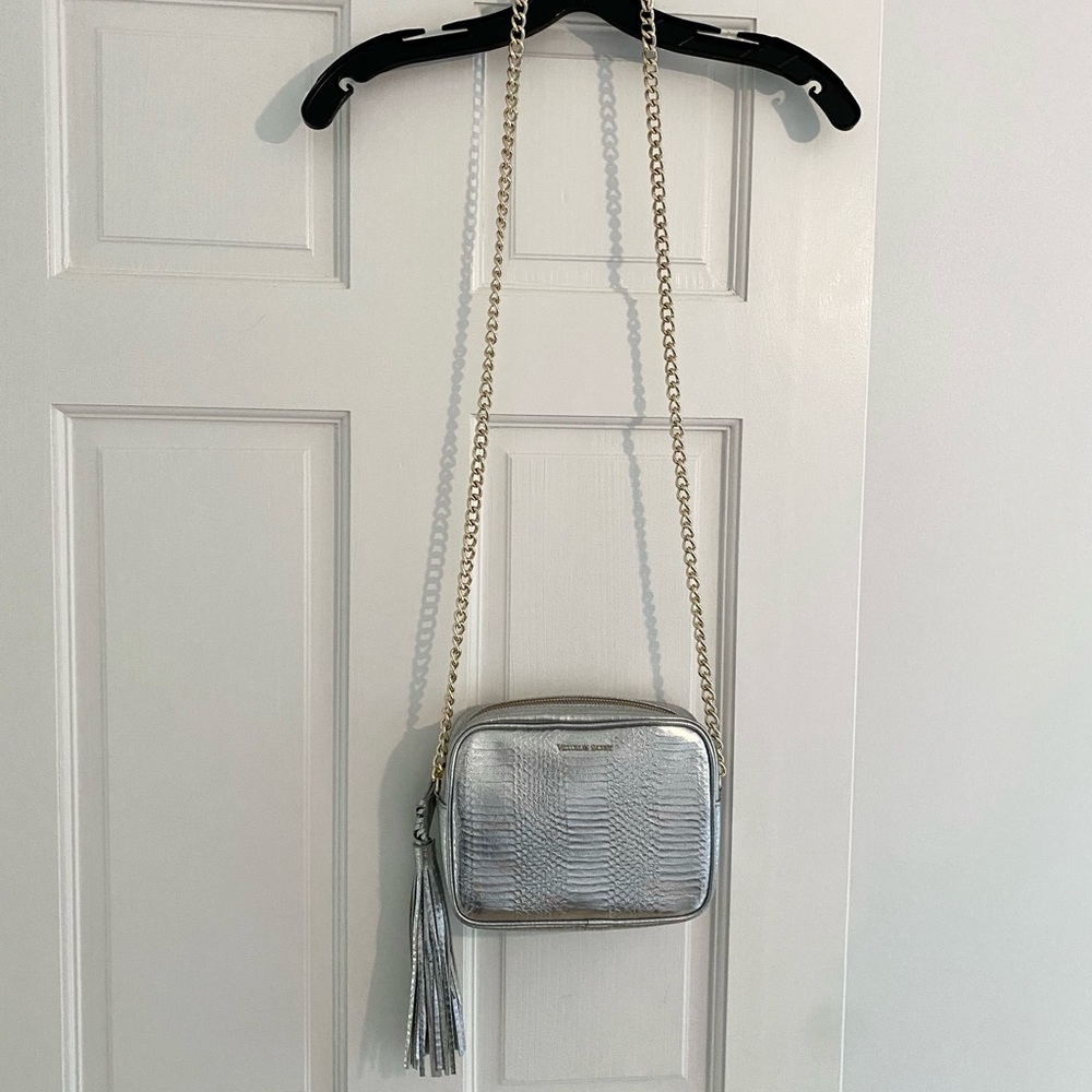 Never Used Silver Victoria Secret Crossbody Bag